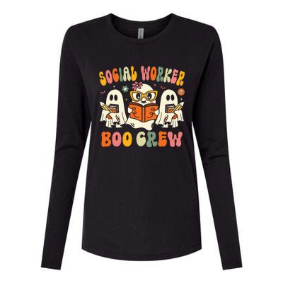 Social Worker Halloween Groovy Social Worker Costume Womens Cotton Relaxed Long Sleeve T-Shirt