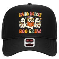 Social Worker Halloween Groovy Social Worker Costume High Crown Mesh Back Trucker Hat