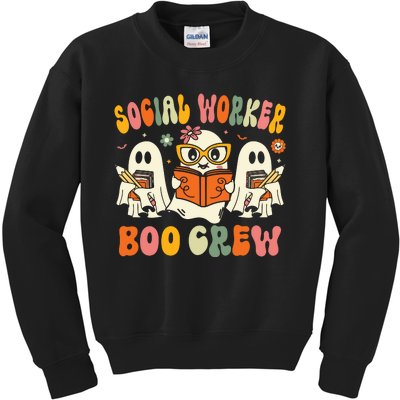 Social Worker Halloween Groovy Social Worker Costume Kids Sweatshirt