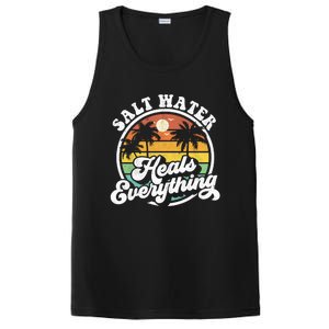 Salt Water Heals Everything Funny Retro Beach Gift PosiCharge Competitor Tank