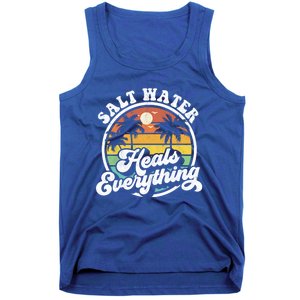 Salt Water Heals Everything Funny Retro Beach Gift Tank Top