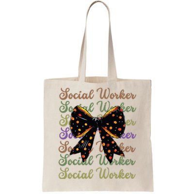 Social Worker Halloween Outfit Costume Coquette Bow Vintage Tote Bag