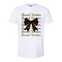 Social Worker Halloween Outfit Costume Coquette Bow Vintage Softstyle CVC T-Shirt