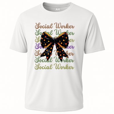 Social Worker Halloween Outfit Costume Coquette Bow Vintage Cooling Performance Crew T-Shirt