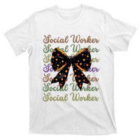 Social Worker Halloween Outfit Costume Coquette Bow Vintage T-Shirt