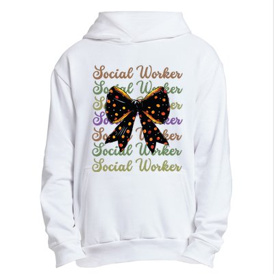 Social Worker Halloween Outfit Costume Coquette Bow Vintage Urban Pullover Hoodie