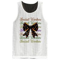 Social Worker Halloween Outfit Costume Coquette Bow Vintage Mesh Reversible Basketball Jersey Tank