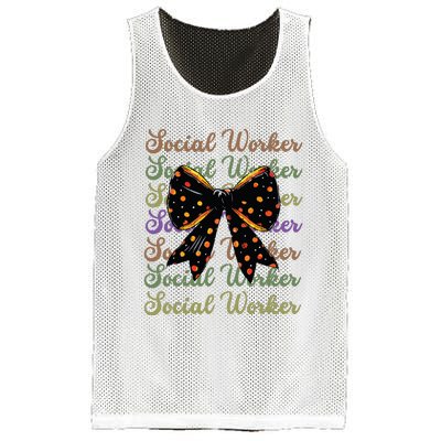 Social Worker Halloween Outfit Costume Coquette Bow Vintage Mesh Reversible Basketball Jersey Tank