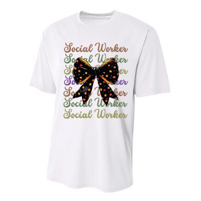 Social Worker Halloween Outfit Costume Coquette Bow Vintage Performance Sprint T-Shirt