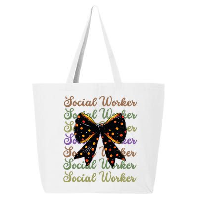 Social Worker Halloween Outfit Costume Coquette Bow Vintage 25L Jumbo Tote