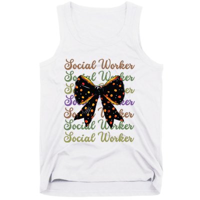 Social Worker Halloween Outfit Costume Coquette Bow Vintage Tank Top