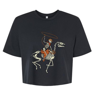 Spooky Western Horse Costume Bella+Canvas Jersey Crop Tee