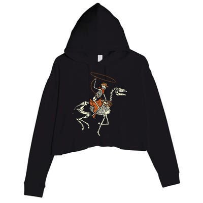 Spooky Western Horse Costume Crop Fleece Hoodie