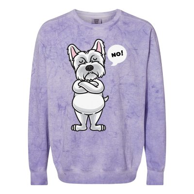 Stubborn West Highland White Terrier Dog Funny Colorblast Crewneck Sweatshirt