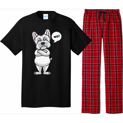 Stubborn West Highland White Terrier Dog Funny Pajama Set