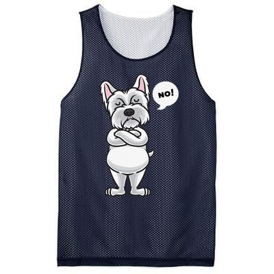 Stubborn West Highland White Terrier Dog Funny Mesh Reversible Basketball Jersey Tank