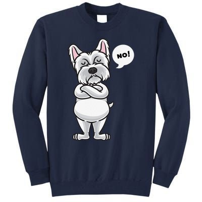 Stubborn West Highland White Terrier Dog Funny Tall Sweatshirt