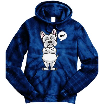 Stubborn West Highland White Terrier Dog Funny Tie Dye Hoodie