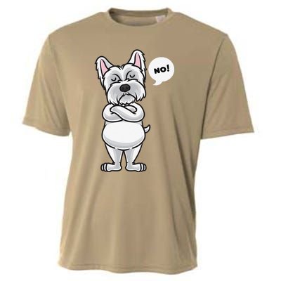 Stubborn West Highland White Terrier Dog Funny Cooling Performance Crew T-Shirt