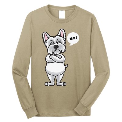 Stubborn West Highland White Terrier Dog Funny Long Sleeve Shirt