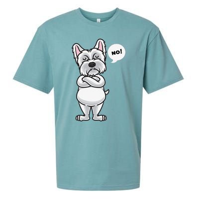 Stubborn West Highland White Terrier Dog Funny Sueded Cloud Jersey T-Shirt