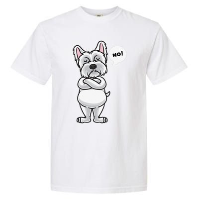 Stubborn West Highland White Terrier Dog Funny Garment-Dyed Heavyweight T-Shirt