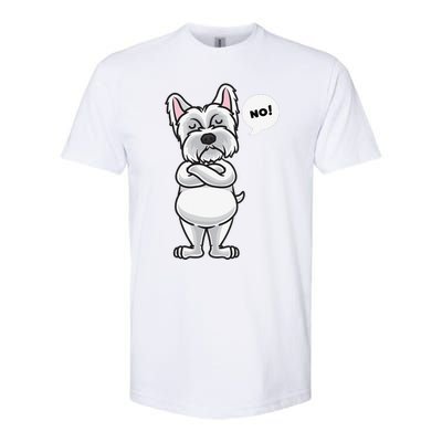 Stubborn West Highland White Terrier Dog Funny Softstyle CVC T-Shirt