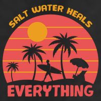 Salt Water Heals Everything Tropical 7 Panel Mesh Trucker Snapback Hat