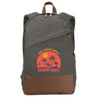Salt Water Heals Everything Tropical Cotton Canvas Backpack