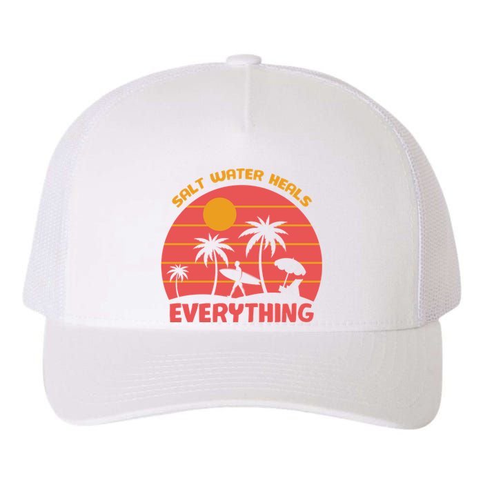 Salt Water Heals Everything Tropical Yupoong Adult 5-Panel Trucker Hat