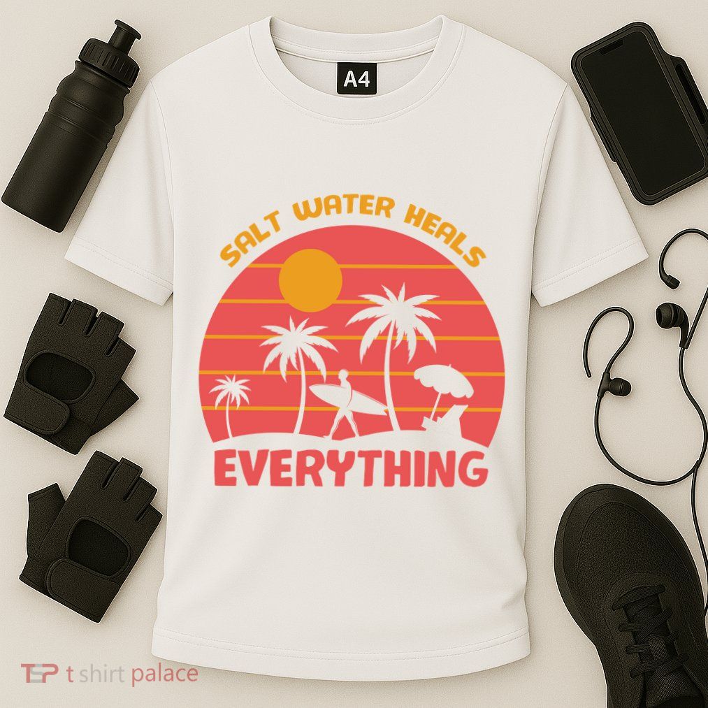 Salt Water Heals Everything Tropical Performance Shirt