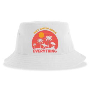 Salt Water Heals Everything Tropical Sustainable Bucket Hat