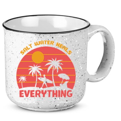 Salt Water Heals Everything Tropical 15oz Campfire Ceramic Mug