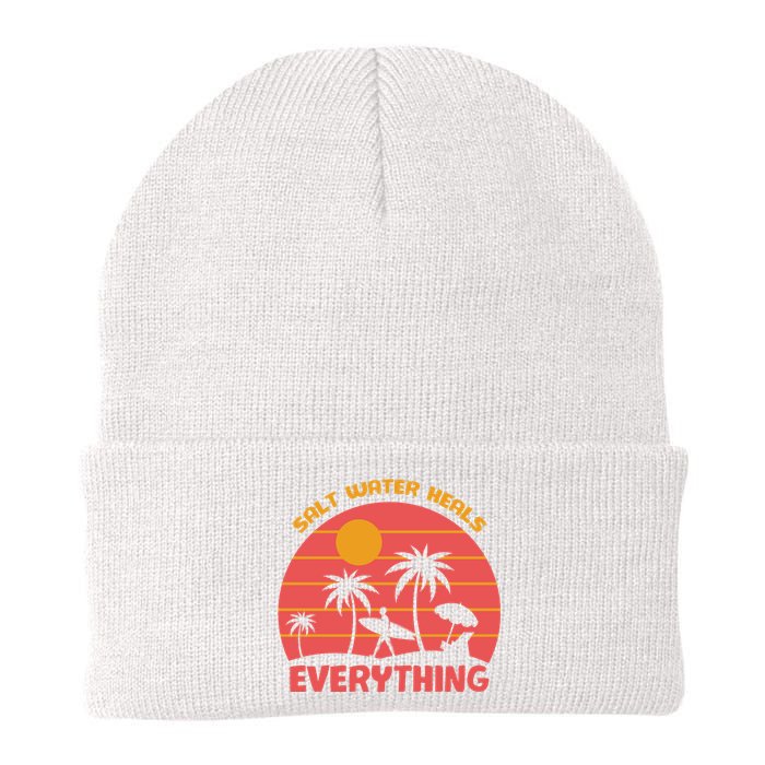 Salt Water Heals Everything Tropical Knit Cap Winter Beanie