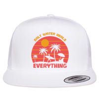 Salt Water Heals Everything Tropical Flat Bill Trucker Hat