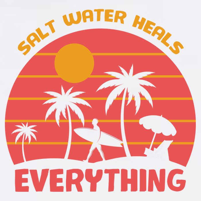 Salt Water Heals Everything Tropical Baby Bodysuit