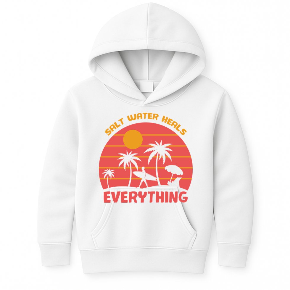Salt Water Heals Everything Tropical Kids Hoodie