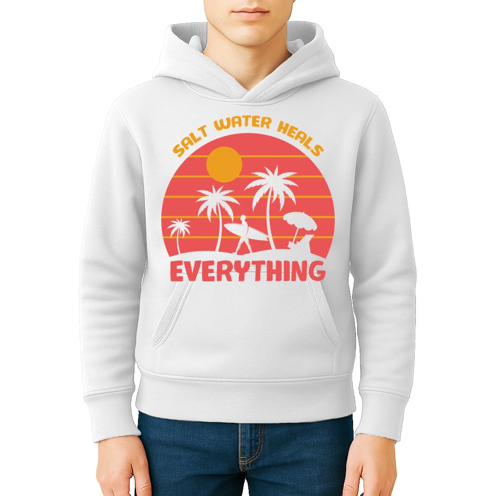 Salt Water Heals Everything Tropical Kids Hoodie