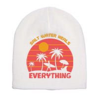 Salt Water Heals Everything Tropical Short Acrylic Beanie