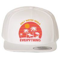 Salt Water Heals Everything Tropical Wool Snapback Cap