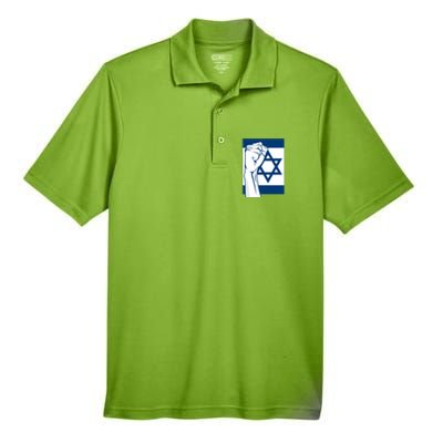 Stand With Israel Flag Men's Origin Performance Pique Polo