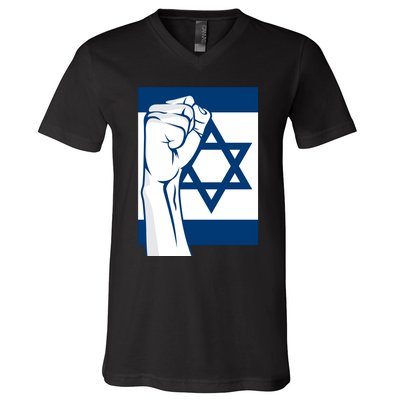 Stand With Israel Flag V-Neck T-Shirt