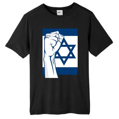 Stand With Israel Flag Tall Fusion ChromaSoft Performance T-Shirt