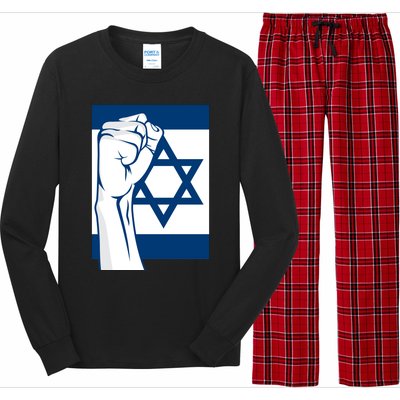 Stand With Israel Flag Long Sleeve Pajama Set