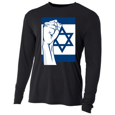 Stand With Israel Flag Cooling Performance Long Sleeve Crew