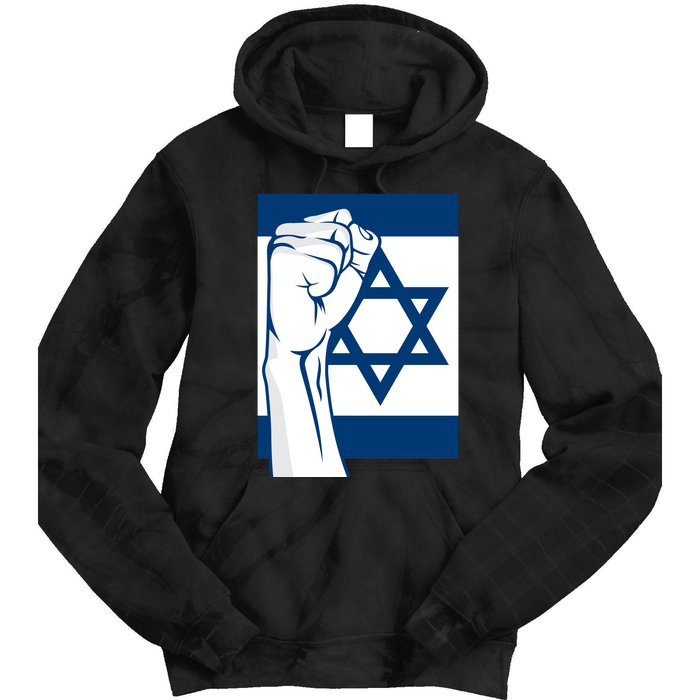 Stand With Israel Flag Tie Dye Hoodie