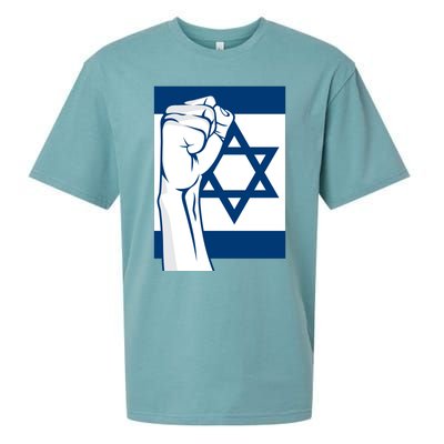 Stand With Israel Flag Sueded Cloud Jersey T-Shirt