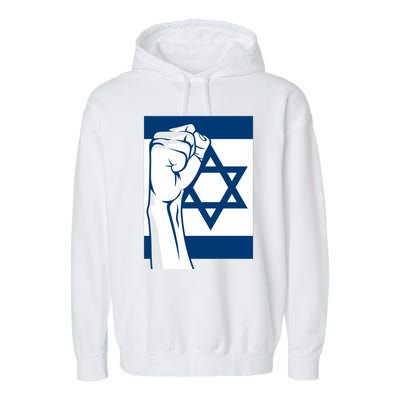 Stand With Israel Flag Garment-Dyed Fleece Hoodie