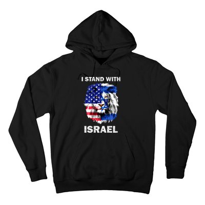 Stand With Israel Lion Usa Flag Israel Flag Hoodie