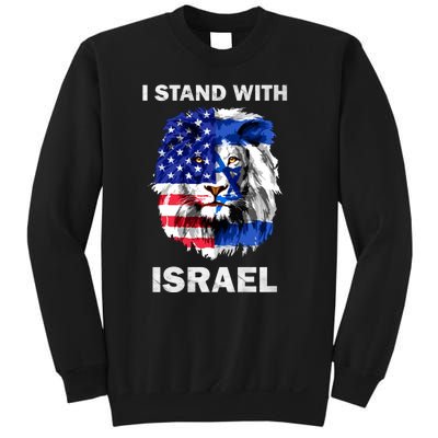 Stand With Israel Lion Usa Flag Israel Flag Sweatshirt